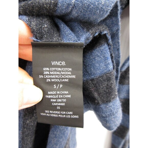 Vince Sweater Small Gray Cashmere Wool Blend Pullover Crewneck Knit - Picture 9 of 10